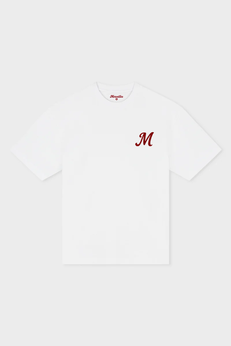 Merveilles Rouge Renversé T-Shirt - White