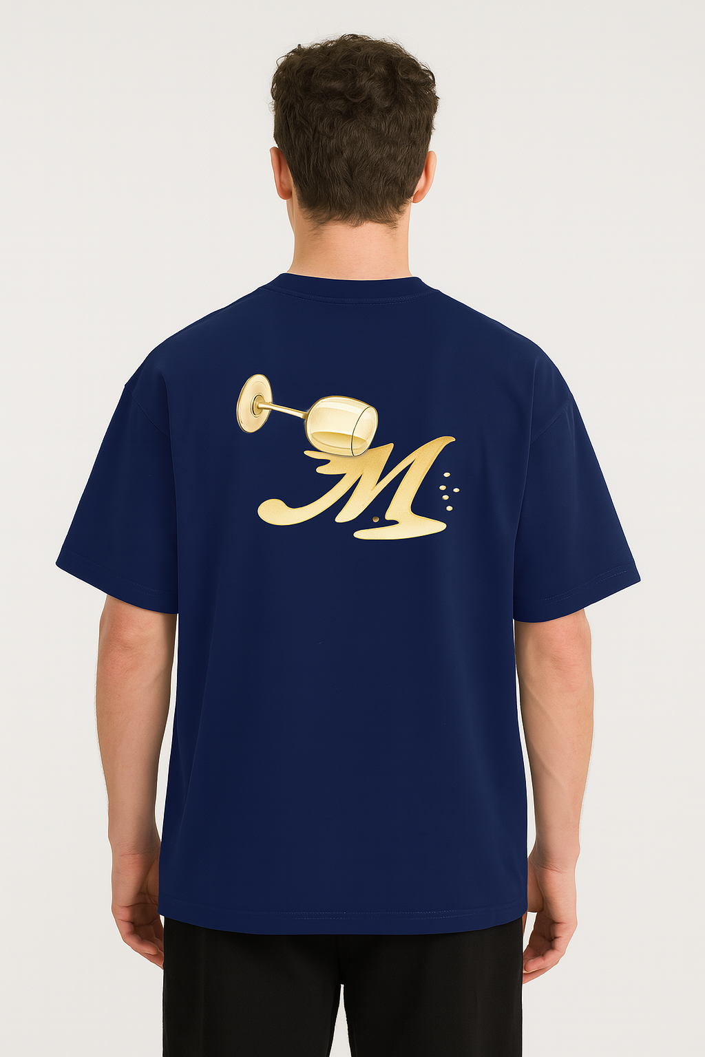 Merveilles Blanc Renversé T-Shirt - Navy
